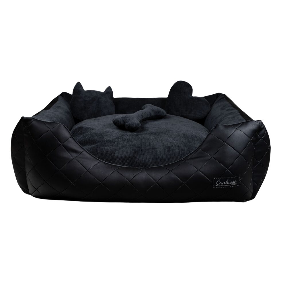 Legowisko dla psa - Elegant Plus - Czarny DOT