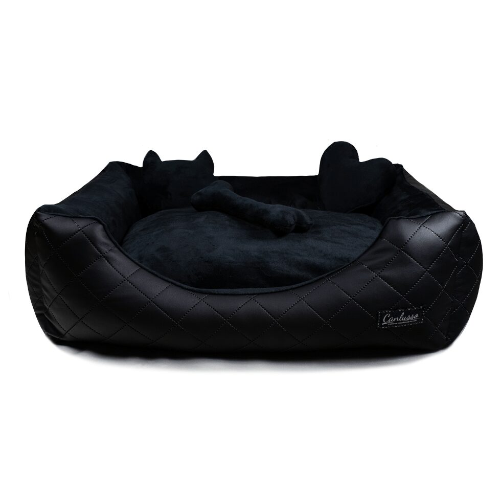 Legowisko dla psa - Elegant Plus - Czarny Minky