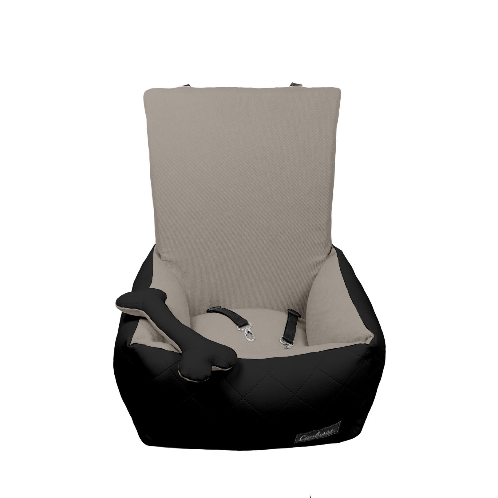 Fotelik dla małego psa - SUN - czarny - ciemny beż