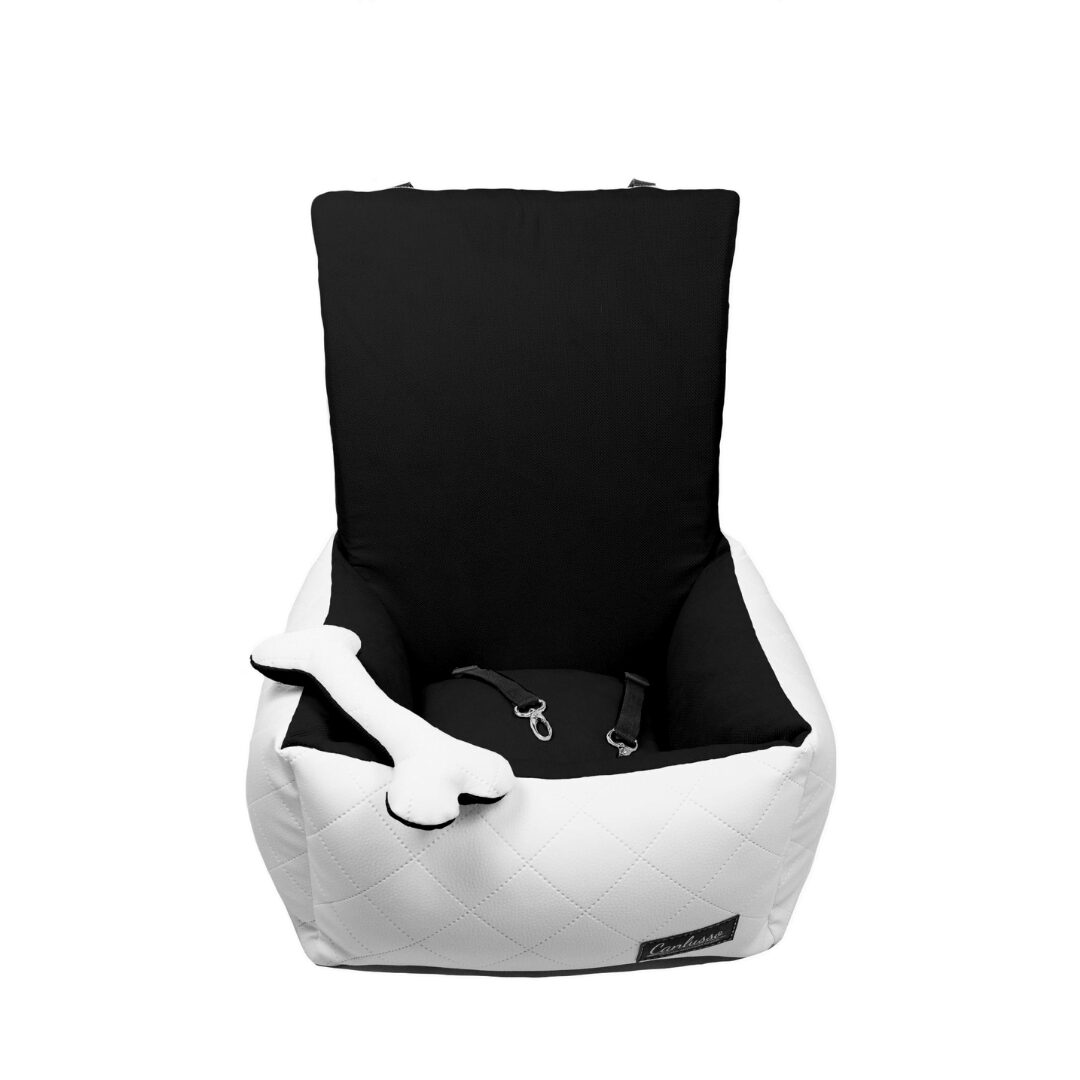 Fotelik dla małego psa - SUN - biały - czarny