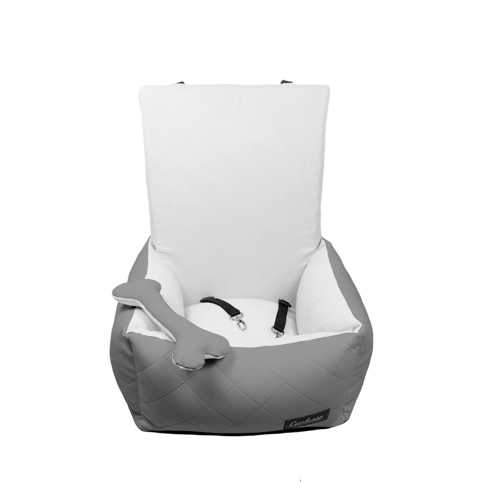 Fotelik dla małego psa - SUN - szary - ecru