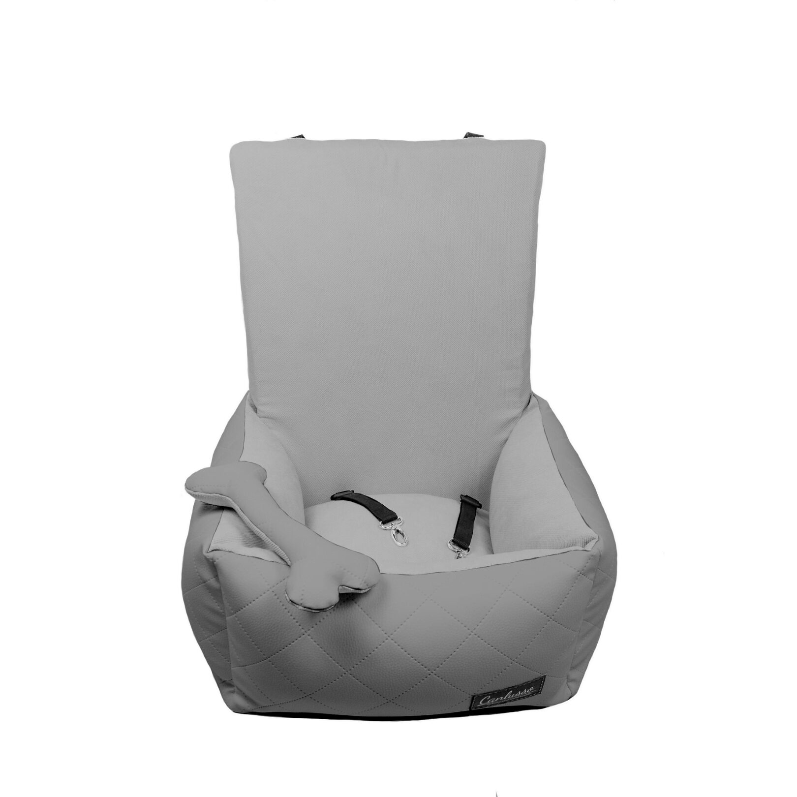 Fotelik dla małego psa - SUN - szary - srebrny