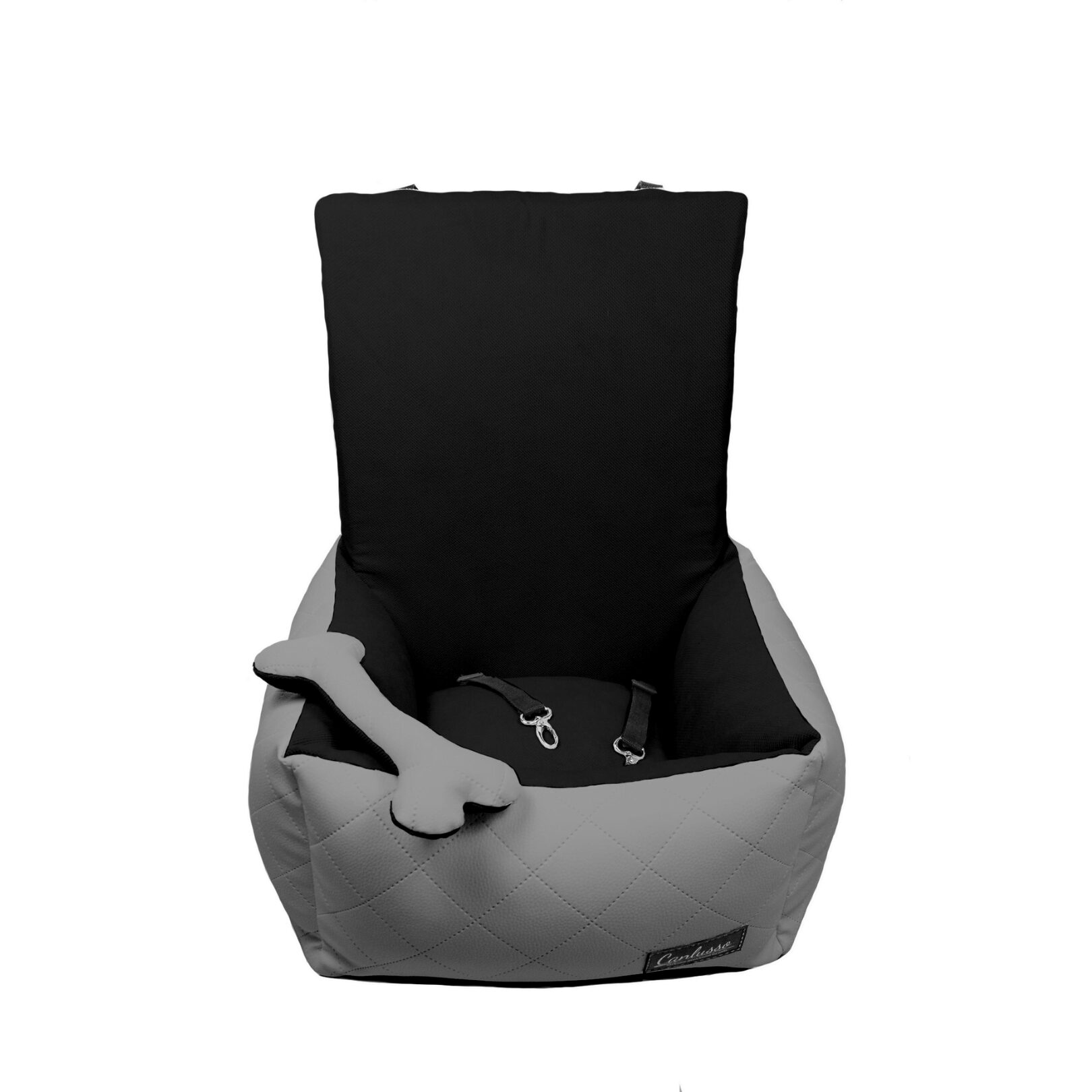 Fotelik dla małego psa - SUN - szary - czarny