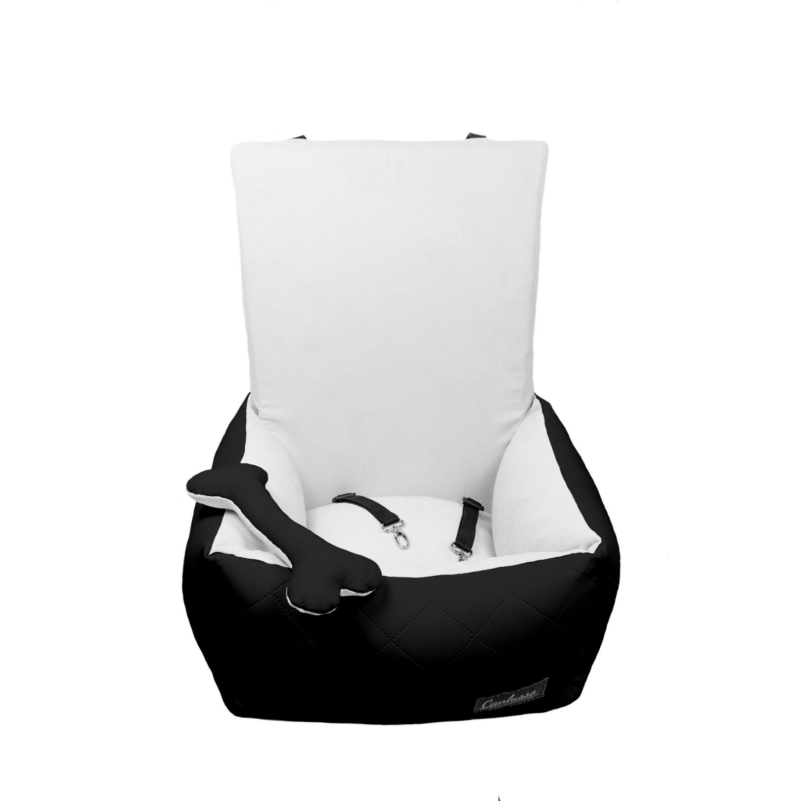 Fotelik dla małego psa - SUN - czarny - ecru