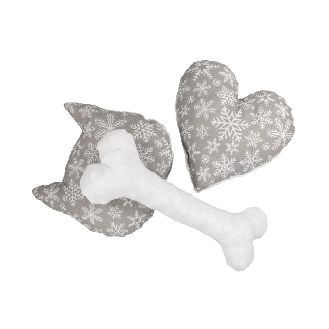 Poduszeczki - Christmas - płatki śniegu - biały