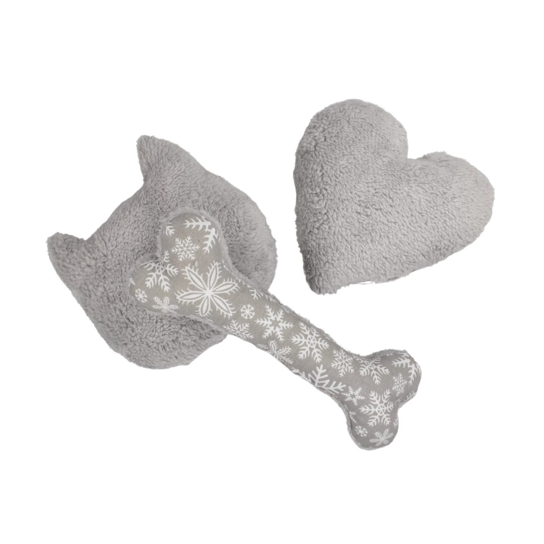 Zestaw dla psa - Christmas - płatki śniegu - szary - obrazek 5