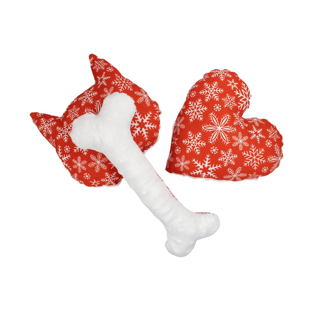 Poduszeczki - Christmas - płatki śniegu - biały