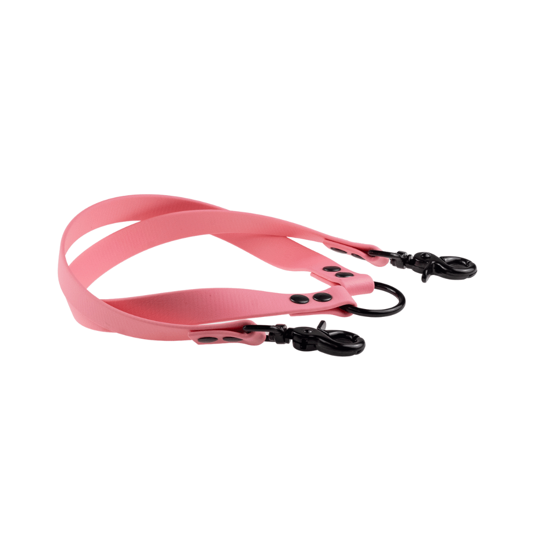 Dwójnik - BioThane - Pink - Black - obrazek 2