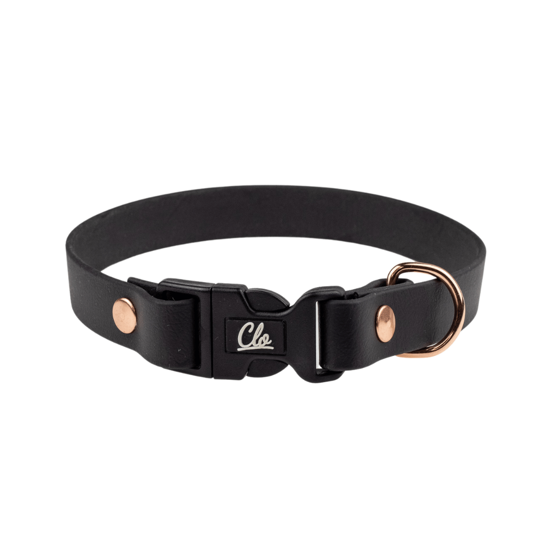 Obroża dla psa - Biothane - Black - Pink