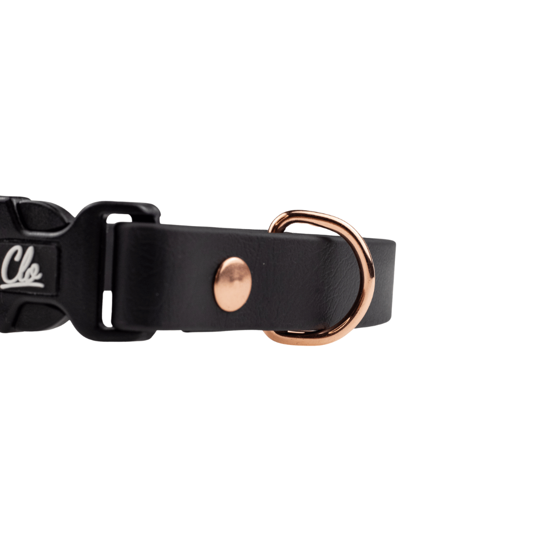 Obroża dla psa - Biothane - Black - Pink - obrazek 5