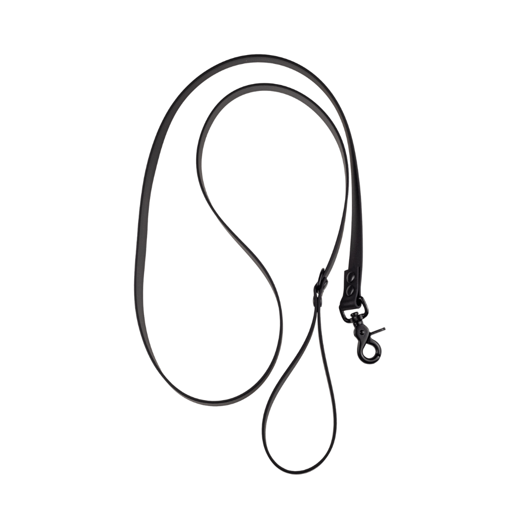 Smycz - BioThane - Black - Black