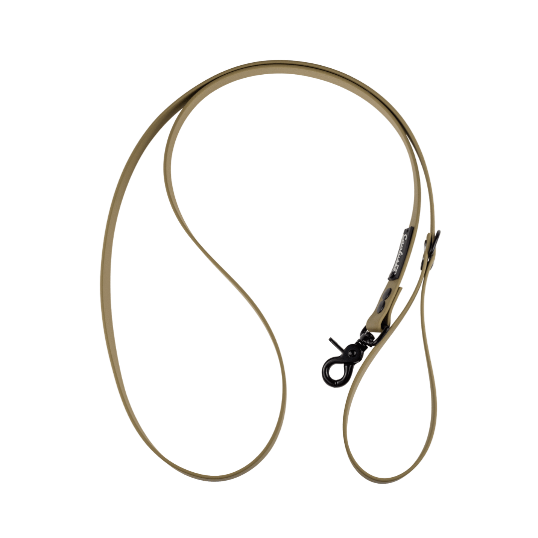 Smycz - BioThane - Khaki - Black