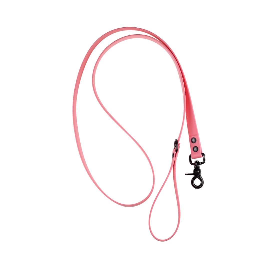 Smycz - BioThane - Pink - Black