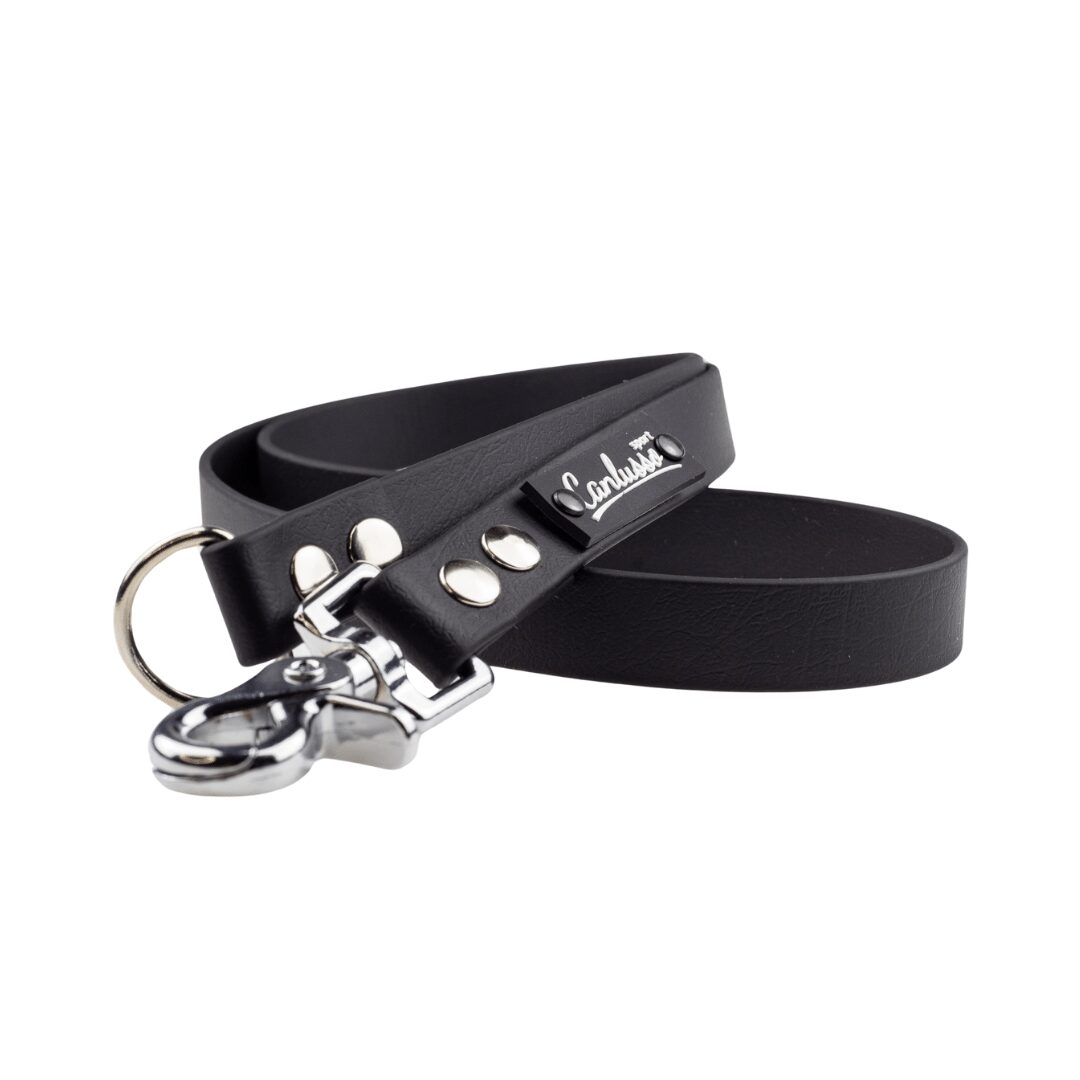 Przedłużenie smyczy - BioThane - Black - Silver