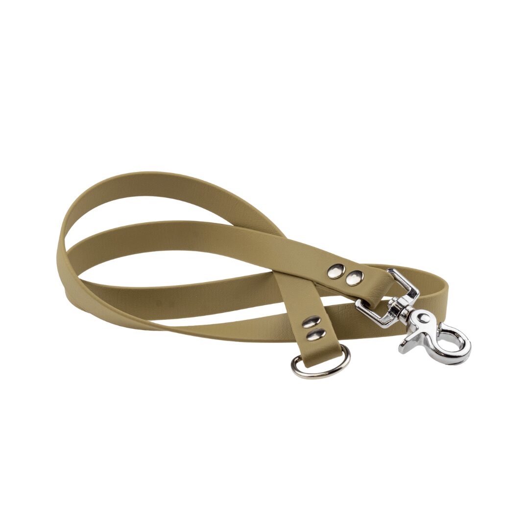 Przedłużenie smyczy - BioThane - Khaki - Silver