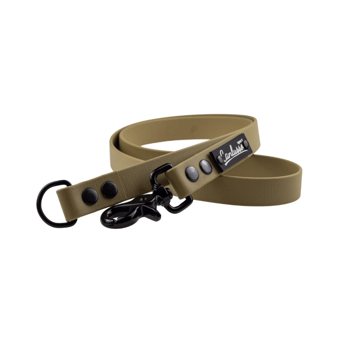 Przedłużenie smyczy - BioThane - Khaki - Black