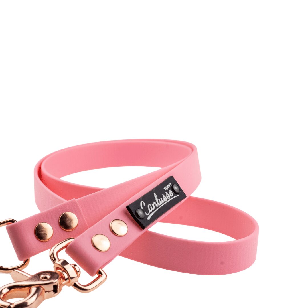 Smycz z odpinaną rączką - BioThane - Pink - Pink - obrazek 4