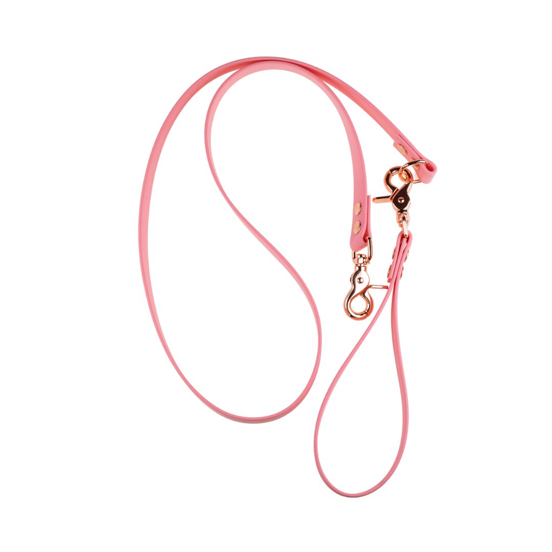 Smycz z odpinaną rączką - BioThane - Pink - Pink